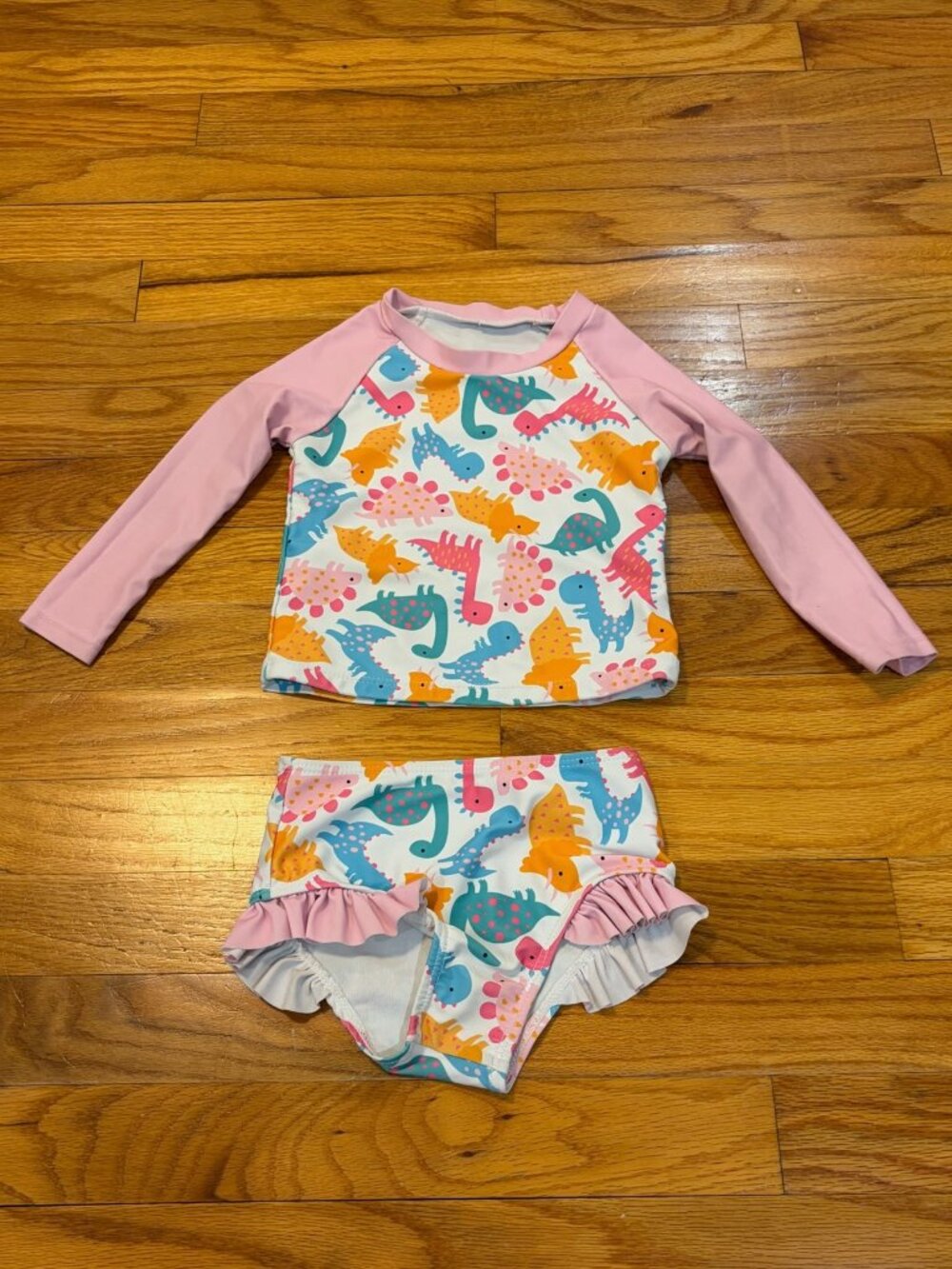 Girls 18 mo Pink Dinosaur Swim Suit